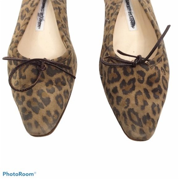 Manolo Blahnik leopard print ballet flats - Picture 5 of 8